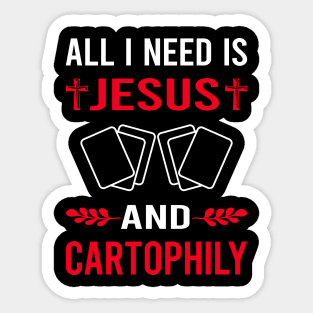 I Need Jesus And Cartophily Cartophilist Sticker